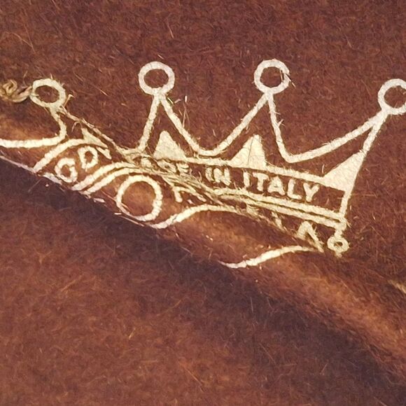 Vintage Made in Italy Wool Hat Elegant Rolled Brim Brown Fedora Corona Lou Fox - Picture 6 of 15